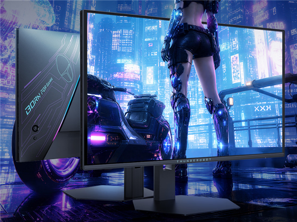 QDOLED高刷来袭！雷神新款27寸显示器到手3499元：2K 360Hz屏