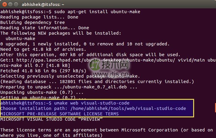在Ubuntu中安装Visual Studio Code
