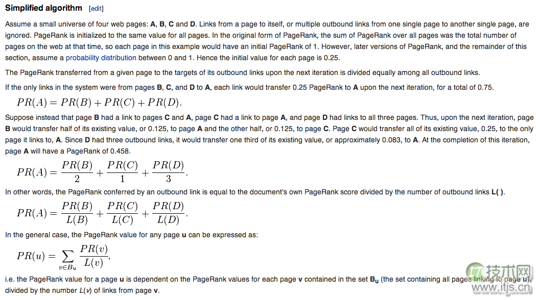 谷歌PageRank算法详解