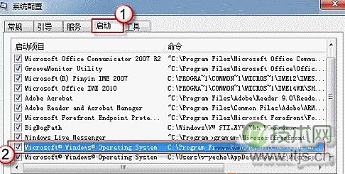 勾选C:Program FilesWindows Sidebarsidebar.exe/autoRun
