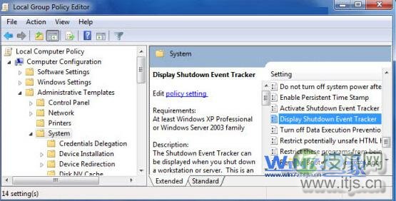 双击“Display Shutdown Event Tracker  policy”