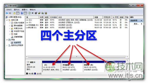 Windows 7分区失败提示不支持动态磁盘的解决方法 