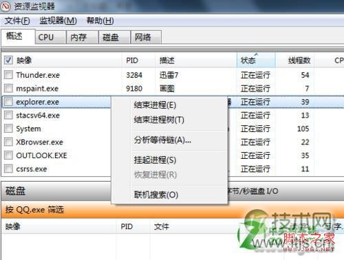 Windows 7资源监视器在哪里