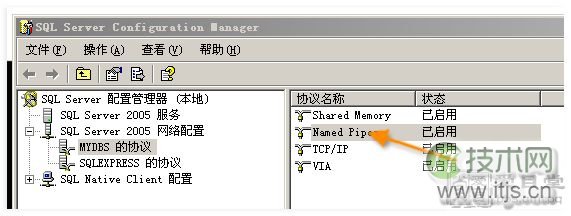 图解用IP访问SQL Server 2005数据库的设置