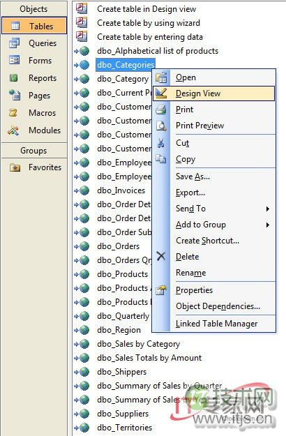 在SQL Server中修改从Microsoft Access链接的表（图一）