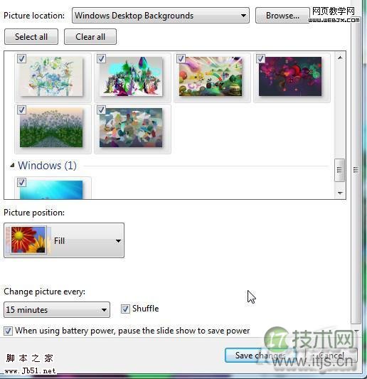 <a href='http://www.jb51.net/os/windows/'><u>Windows</u></a> 7是否支持壁纸自动换功能？-脚本之家
